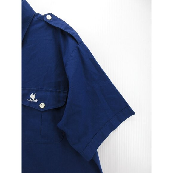 VINTAGE Tori Richard Shirt XL Honolulu Hawaiian Military 70s 80s Logo - Picture 3 of 11